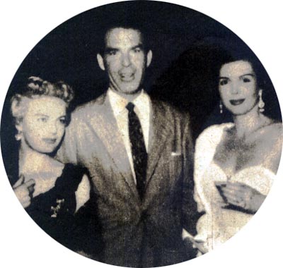 June Haver, Fred MacMurray y Ann Miller en la recepción de los americanos en el Provincial