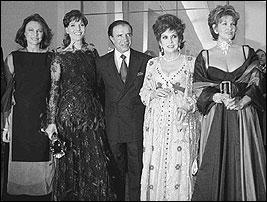 Gina, Menem, Alejandro Romay y Mirtha Legrand