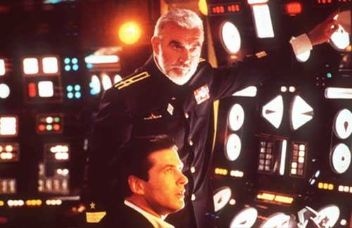 Alec Baldwin y Sean Connery en HUNT FOR RED OCTOBER