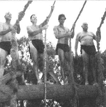 Foto hist&oacute;rica: Jock Mahoney, Johnny Weissmuller, Ron Ely y James Pierce