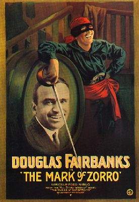 Douglas Fairbanks en MARK OF ZORRO (La Marca del Zorro-1920)